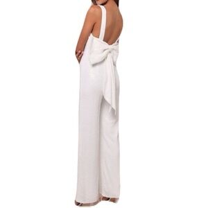 Lulu's White Backless Jumpsuit